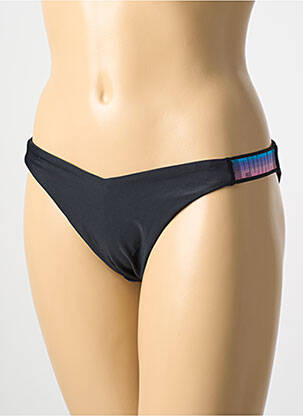 Bas de maillot de bain effet matière satinée bikini noir PUMA femme