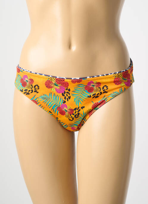 Bas de maillot de bain imprimé tie and dye culotte orange GRAIN DE SABLE femme