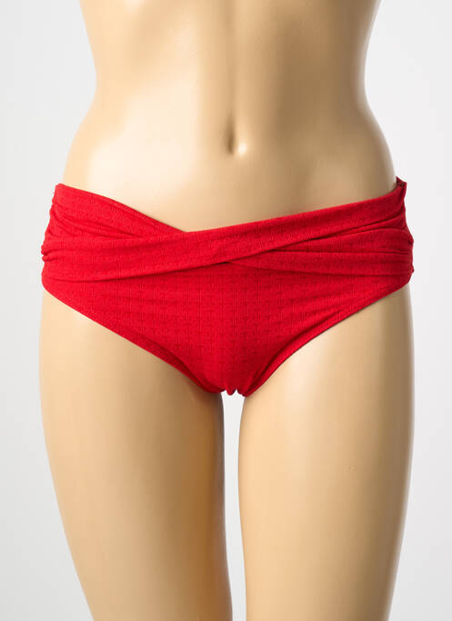 Bas de maillot de bain stretch culotte rouge GRAIN DE SABLE femme