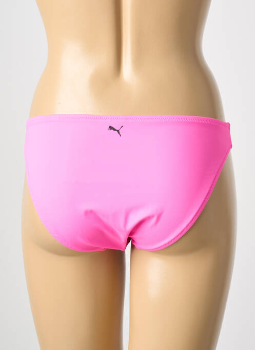 Bas de maillot de bain effet matière satinée culotte rose PUMA femme