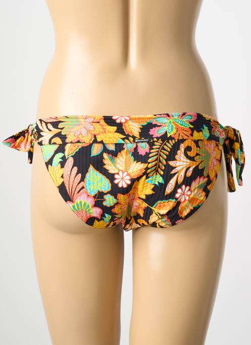 Bas de maillot de bain imprimé fleurs bikini jaune GRAIN DE SABLE femme