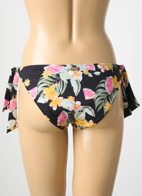 Bas de maillot de bain tissage satiné bikini noir BANANA MOON femme