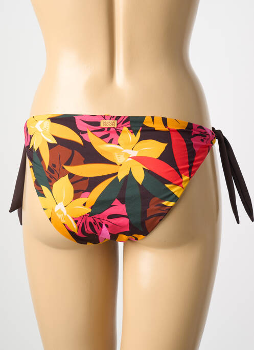 Bas de maillot de bain tissage satiné bikini orange BANANA MOON femme