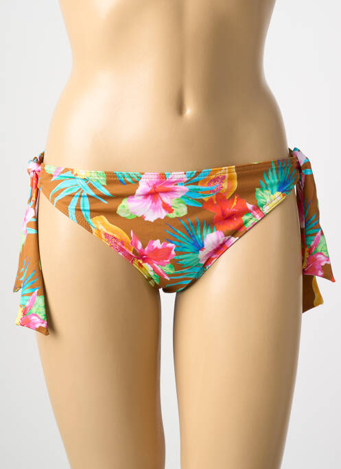 Bas de maillot de bain imprimé tie and dye bikini jaune BANANA MOON femme