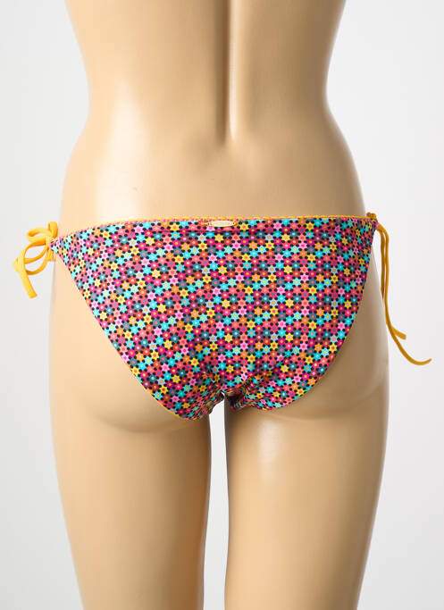 Bas de maillot de bain imprimé fantaisie bikini jaune GRAIN DE SABLE femme