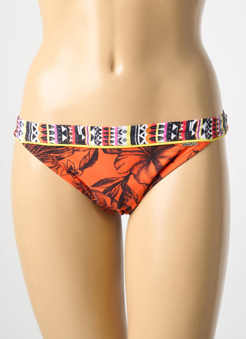Bas de maillot de bain imprimé fleurs culotte orange BANANA MOON femme