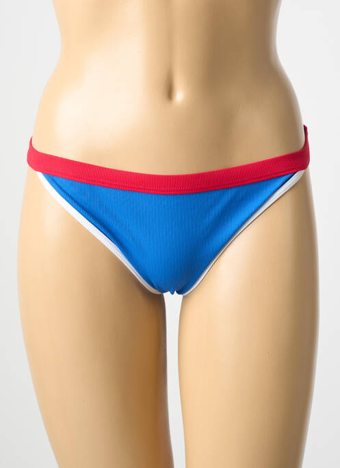 Bas de maillot de bain effet matière satinée culotte bleu BANANA MOON femme