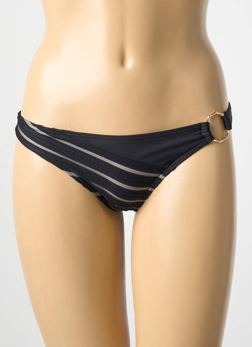 Bas de maillot de bain effet matière satinée bikini noir BARTS femme
