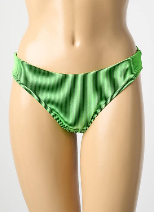 Bas de maillot de bain effet matière satinée culotte vert PUMA femme