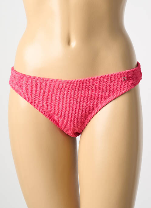 Bas de maillot de bain effet matière satinée culotte rose ONLY femme