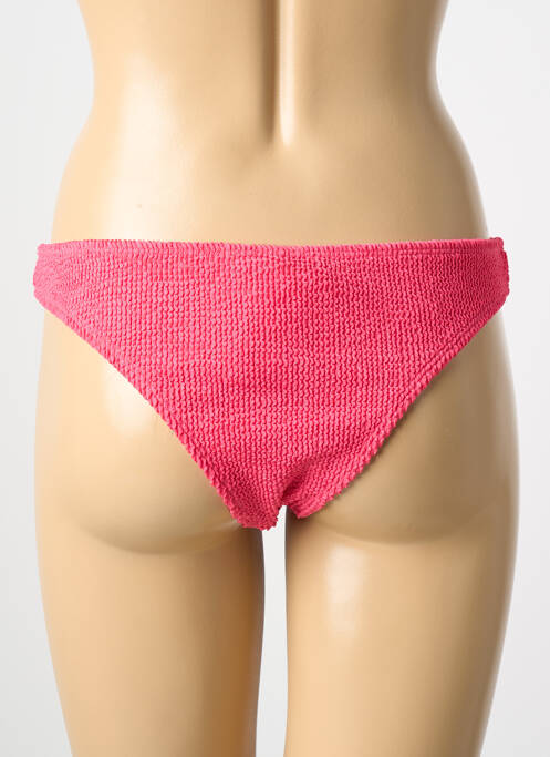 Bas de maillot de bain effet matière satinée culotte rose ONLY femme