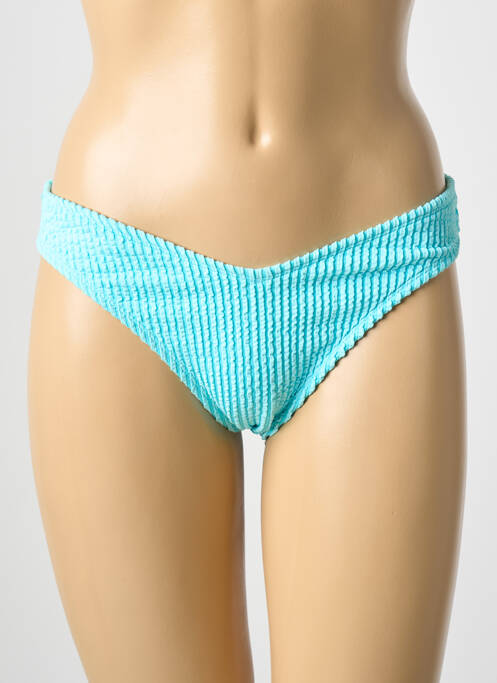 Bas de maillot de bain effet matière satinée culotte bleu BANANA MOON femme