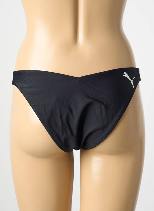 Bas de maillot de bain effet matière satinée bikini noir PUMA femme