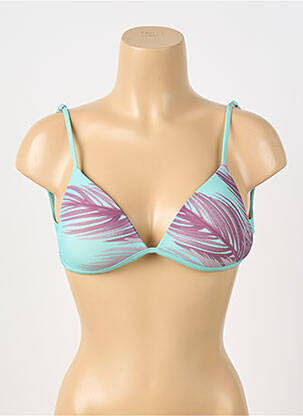 Haut de maillot de bain stretch haut soutien-gorge moulé bleu BARTS femme