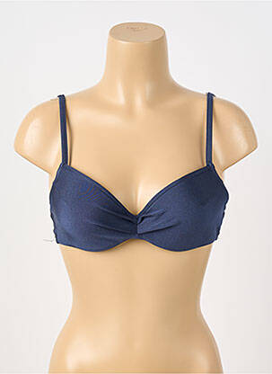 Haut de maillot de bain stretch haut soutien-gorge push-up bleu BARTS femme