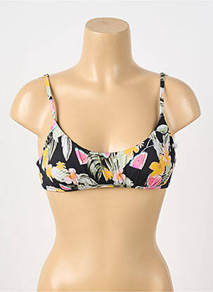 Haut de maillot de bain stretch haut soutien-gorge avec mousse de rembourrage amovible noir BANANA MOON femme