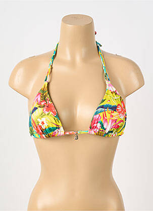 Haut de maillot de bain stretch haut soutien-gorge avec mousse de rembourrage amovible jaune BANANA MOON femme