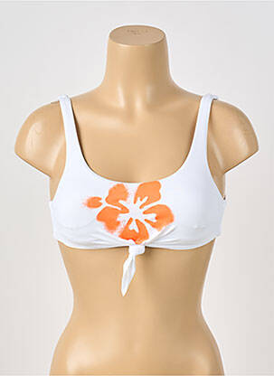 Haut de maillot de bain stretch haut soutien-gorge avec mousse de rembourrage amovible blanc BANANA MOON femme