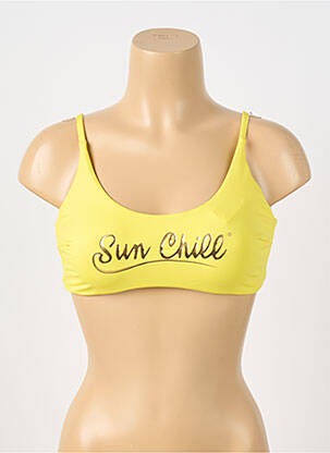 Haut de maillot de bain stretch brassieres jaune GRAIN DE SABLE femme