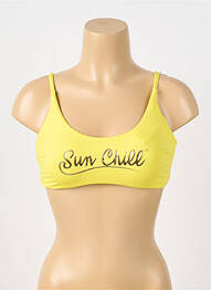 Haut de maillot de bain stretch brassieres jaune GRAIN DE SABLE femme