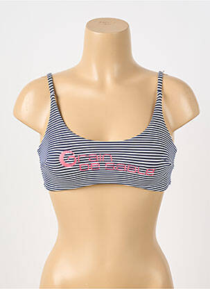 Haut de maillot de bain bretelles élastiquées ajustables brassieres bleu GRAIN DE SABLE femme
