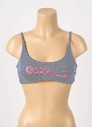 Haut de maillot de bain bretelles élastiquées ajustables brassieres bleu GRAIN DE SABLE femme