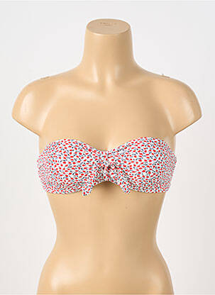 Haut de maillot de bain stretch haut bandeau rouge ONLY femme