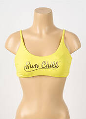 Haut de maillot de bain jaune GRAIN DE SABLE pour femme seconde vue