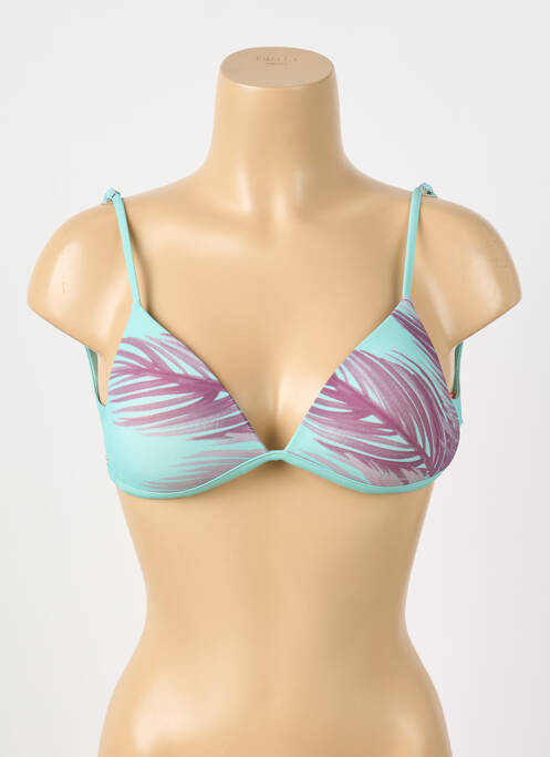 Haut de maillot de bain stretch haut soutien-gorge moulé bleu BARTS femme