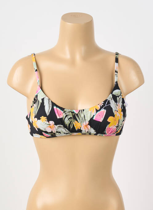 Haut de maillot de bain stretch haut soutien-gorge avec mousse de rembourrage amovible noir BANANA MOON femme
