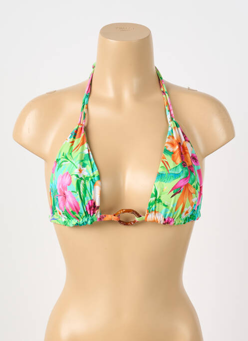 Haut de maillot de bain stretch haut triangles vert BANANA MOON femme