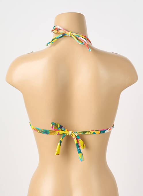 Haut de maillot de bain stretch haut soutien-gorge avec mousse de rembourrage amovible jaune BANANA MOON femme
