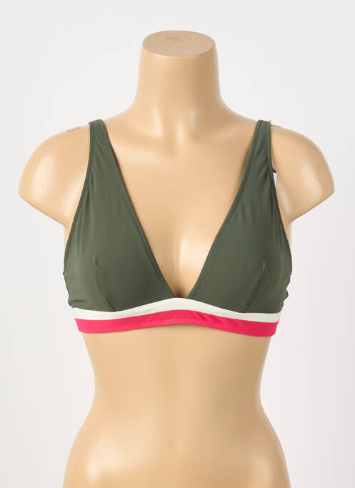 Haut de maillot de bain stretch haut soutien-gorge emboitant vert BANANA MOON femme