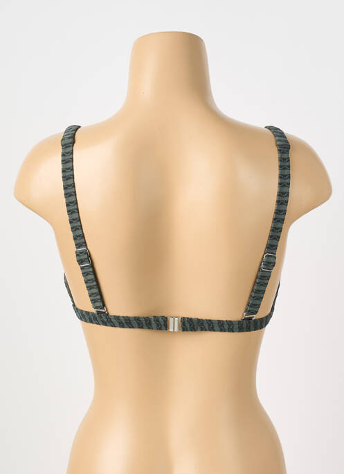 Haut de maillot de bain stretch haut soutien-gorge avec mousse de rembourrage amovible vert GRAIN DE SABLE femme
