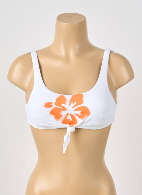 Haut de maillot de bain stretch haut soutien-gorge avec mousse de rembourrage amovible blanc BANANA MOON femme