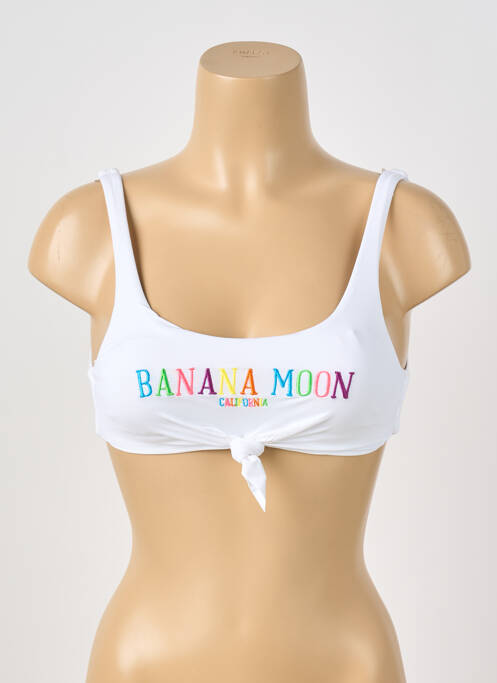 Haut de maillot de bain stretch haut soutien-gorge avec mousse de rembourrage amovible blanc BANANA MOON femme
