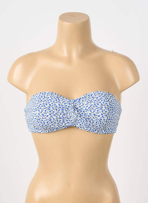Haut de maillot de bain stretch haut bandeau bleu ONLY femme