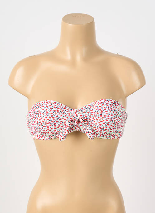 Haut de maillot de bain stretch haut bandeau rouge ONLY femme