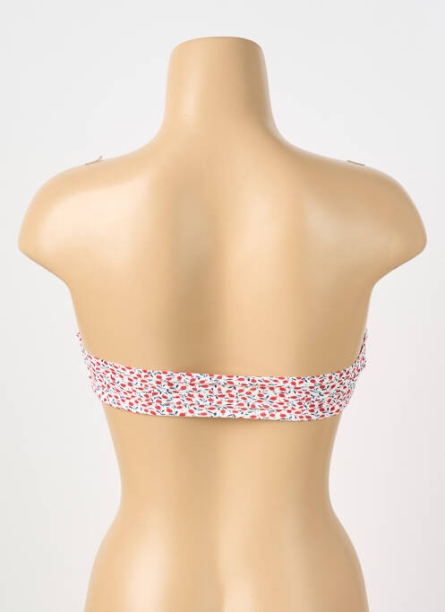 Haut de maillot de bain stretch haut bandeau rouge ONLY femme