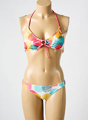 Maillot de bain 2 pièces stretch haut triangles rose ROXY femme