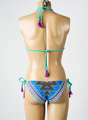 Maillot de bain 2 pièces stretch haut triangles bleu ROXY femme