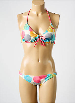 Maillot de bain 2 pièces stretch haut triangles rose ROXY femme