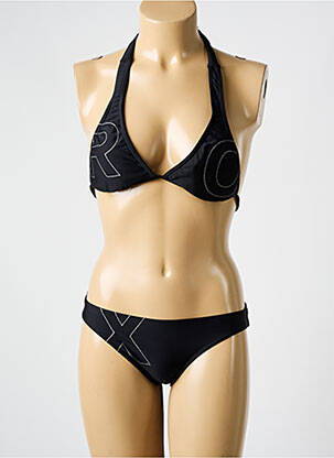 Maillot de bain 2 pièces stretch haut triangles noir ROXY femme