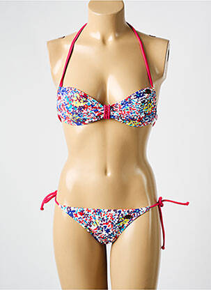 Maillot de bain 2 pièces stretch haut soutien-gorge balconnet bleu ROXY femme