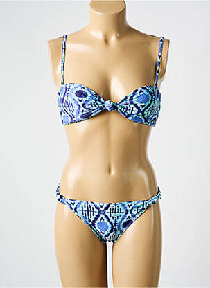 Maillot de bain 2 pièces stretch haut soutien-gorge balconnet bleu ROXY femme