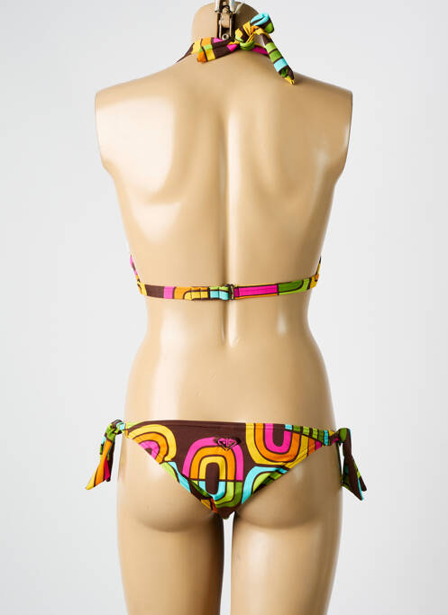 Maillot de bain 2 pièces marron ROXY femme