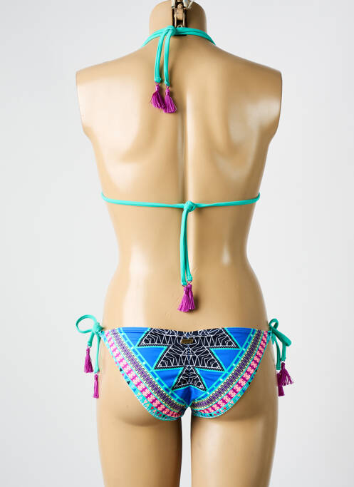 Maillot de bain 2 pièces stretch haut triangles bleu ROXY femme