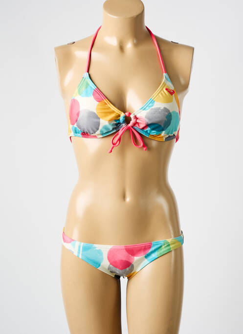 Maillot de bain 2 pièces stretch haut triangles rose ROXY femme
