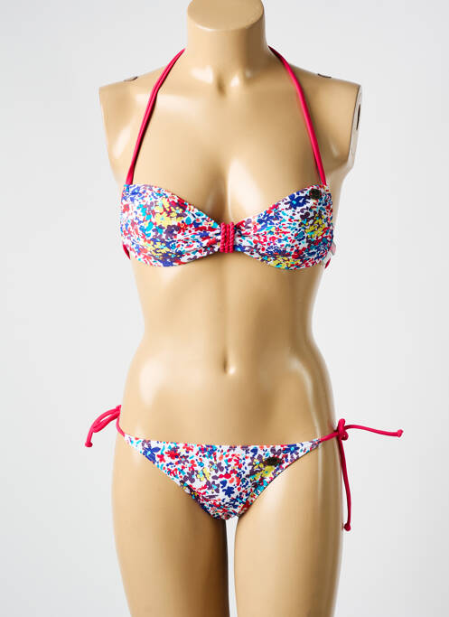 Maillot de bain 2 pièces stretch haut soutien-gorge balconnet bleu ROXY femme