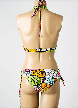 Maillot de bain 2 pièces stretch haut triangles jaune ROXY femme